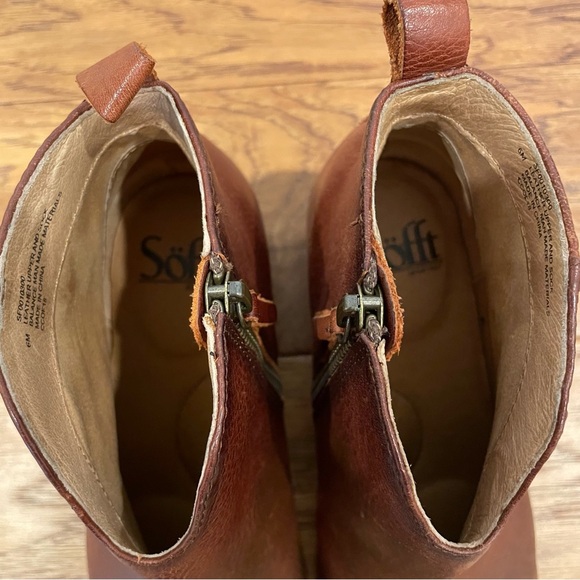 Sofft Brand Brown Leather Healed Bootie size 6 - Picture 8 of 12